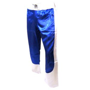 pantalon full contact a bandes stretch bleu blanc