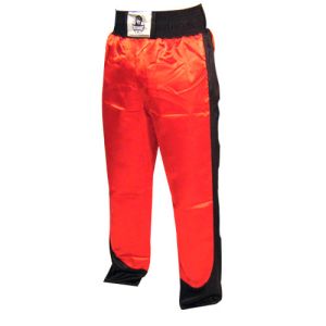 pantalon full contact a bandes stretch rouge noir
