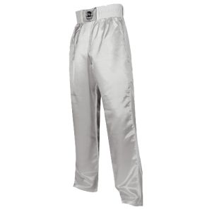 pantalon full contact uni a bandes stretch blanc