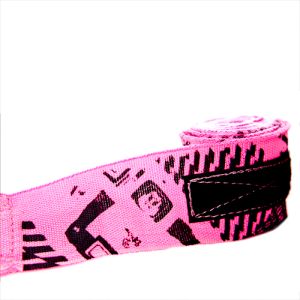 Bandes De Maintien Pro V4 Imprimée Rose Fluo 250 / 350 / 450cm