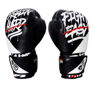 Gants de boxe Rumble V5 CUIR Ltd STATEMENT noir/blanc RD boxing
