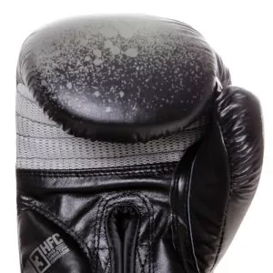 Gants De Boxe Rumble 12oz Cuir Ltd STENCIL Noir/Gris V5 RD BOXING