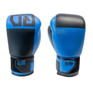 Gants De Boxe Rumble Cuir BLOCK COLOR Bleu/Noir V6 RD BOXING