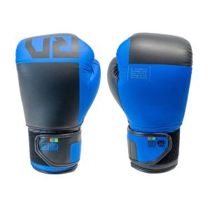 Gants de boxe rumble V6 CUIR BLOCK COLOR Néon bleu RD boxing