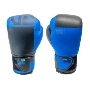 Gants De Boxe Rumble Cuir BLOCK COLOR Néon bleu V6 RD BOXING