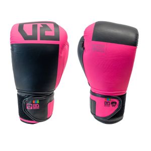 Gants De Boxe Rumble Cuir BLOCK COLOR Rose/Noir V6 RD BOXING