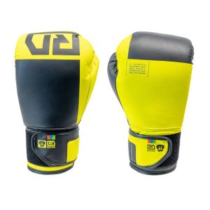 Gants de boxe rumble V6 CUIR BLOCK COLOR  jaune/noir RD boxing