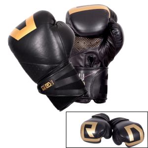 Gants De Boxe Ultimate V5 Cuir Ltd Noir/Gold RD BOXING