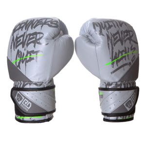 Gants de boxe Rumble V5 CUIR Ltd STATEMENT gris/vert fluo RD boxing
