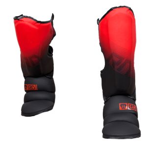 Shin/foot guard K1 / Muay Thaï HD V5 BLACK/ WHITE