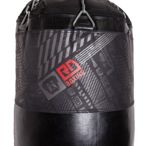 SAC DE FRAPPE CUIR LOURD NOIR V5 RD BOXING 170x45 cm. 