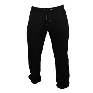 black unisex fleece tracksuit pants