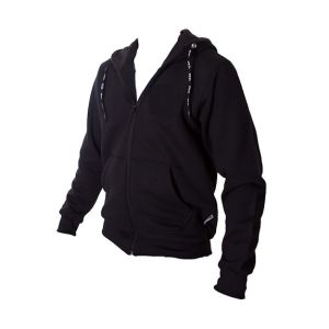 VESTE CAPUCHE ZIPPEE MOLLETON HOMME NOIRE BASIC