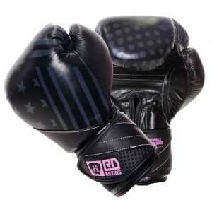 gants de boxe rumble v5 CUIR Ltd PMG noir/pink RD boxing