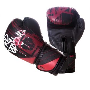 Gants de boxe Rumble V5 DOG WALL noir/rouge RD boxing