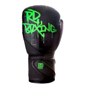 Gants de boxe Rumble V5 DOG WALL noir/vert fluo RD boxing
