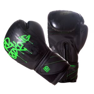Gants de boxe Rumble V5 DOG WALL noir/vert fluo RD boxing