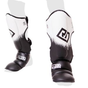 Protege Tibia/pieds K1 / Muay Thaï HD V5 NOIR/BLANC