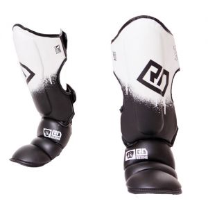 Protege Tibia/pieds K1 / Muay Thaï HD V5 NOIR/BLANC