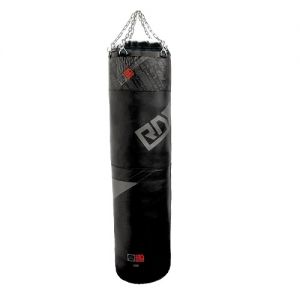 sac de frappe cuir lourd noir v5 rd boxing