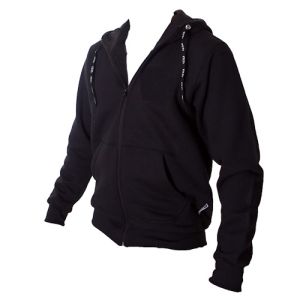 VESTE CAPUCHE ZIPPEE MOLLETON HOMME NOIRE BASIC