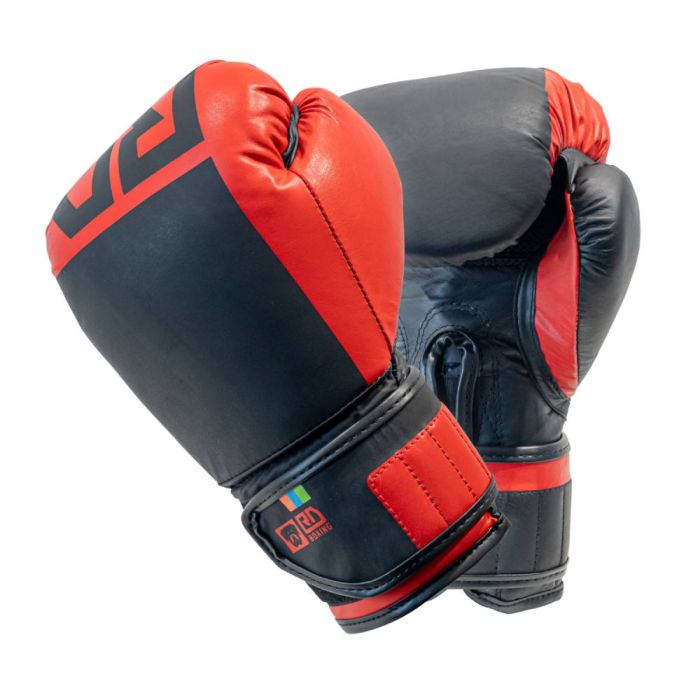 Gants de boxe rumble V6 CUIR BLOCK COLOR  rouge/noir RD boxing