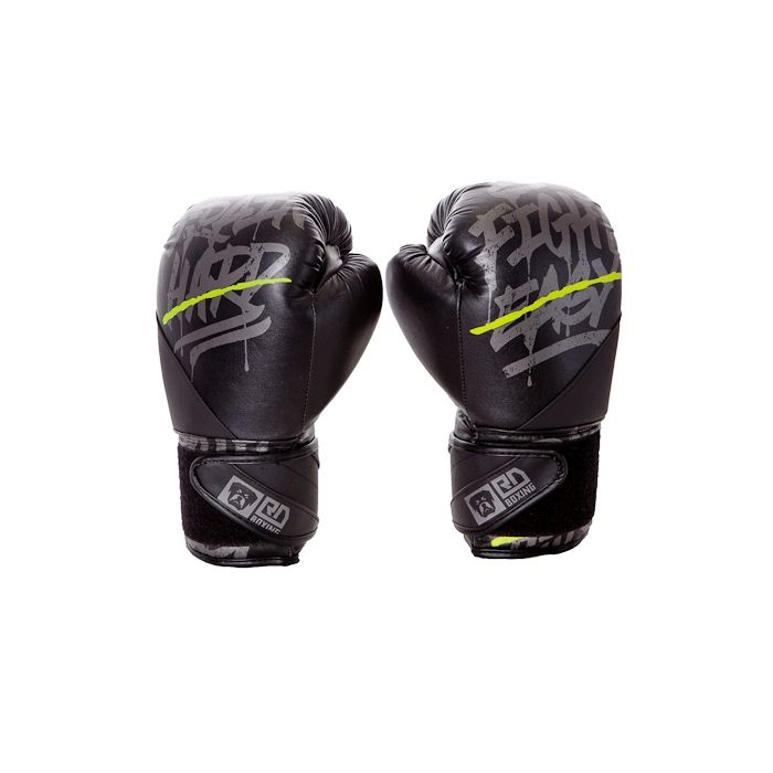 Gants de boxe Rumble V5 CUIR Ltd STATEMENT noir/gris RD boxing