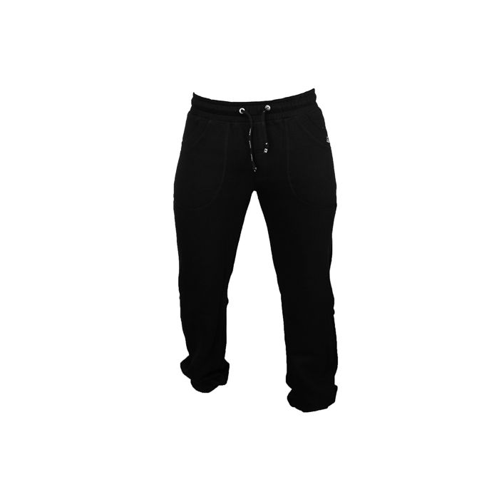 black unisex fleece tracksuit pants