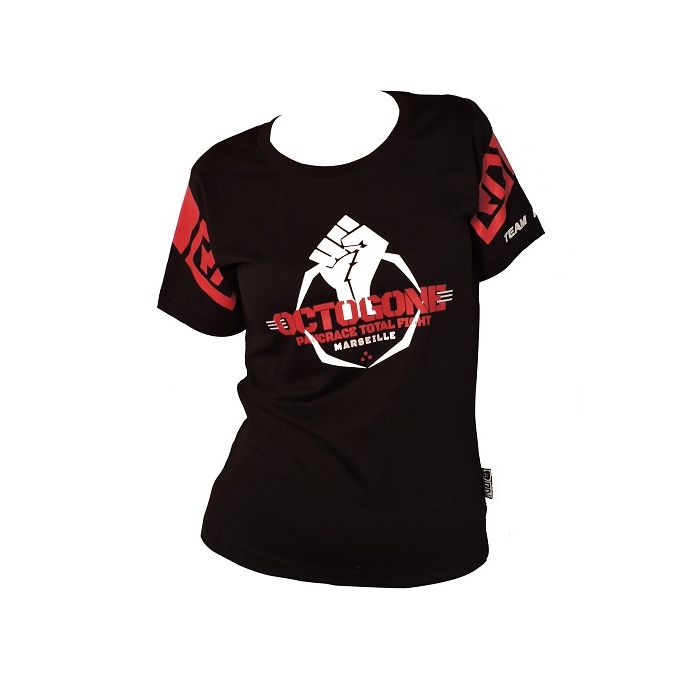 EVENT WEAR : T-shirt coton lifestyle Féminin Noir OCTOGONE II  Ltd