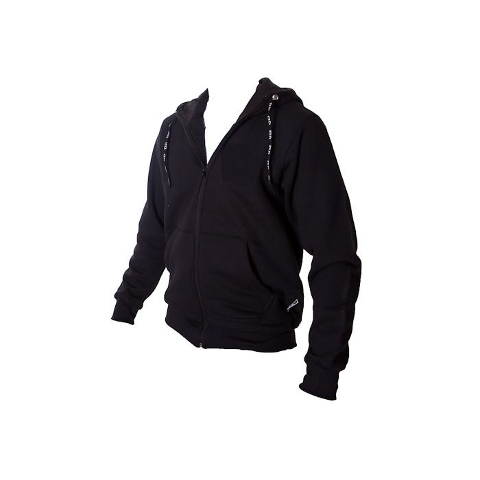 VESTE CAPUCHE ZIPPEE MOLLETON HOMME NOIRE BASIC