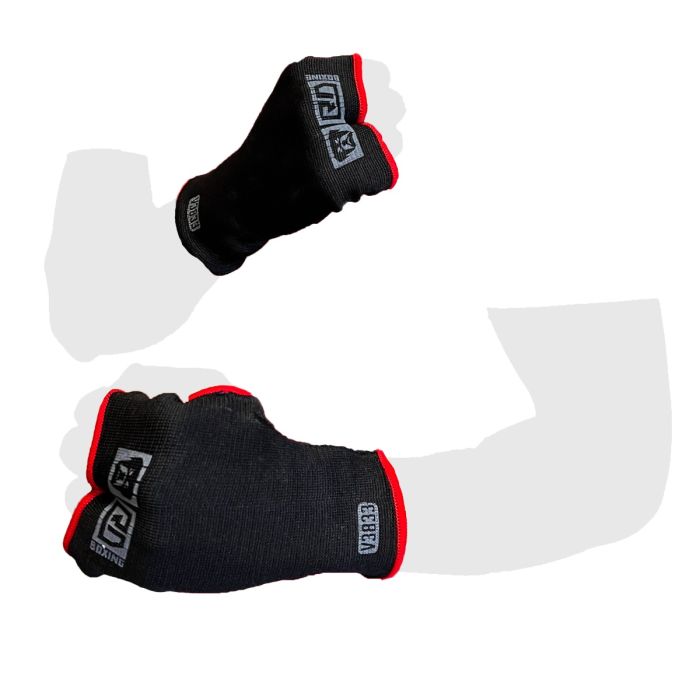 mitaines sous gants v3 noir/rouge