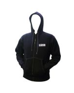 Fleece lined hooded zip jacket men black