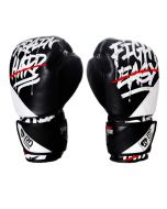 Gants De Boxe Rumble 12oz Cuir Ltd STATEMENT Noir/Blanc V5 RD BOXING