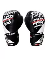 Gants De Boxe Rumble 12oz Cuir Ltd STATEMENT Noir/Blanc V5 RD BOXING