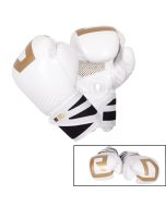gants de boxe ultimate V5 CUIR Ltd blanc/gold RD boxing