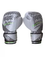 Gants De Boxe Rumble 12oz Cuir Ltd STATEMENT Gris/Vert Fluo V5 RD BOXING