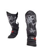 Shin/foot guard K1 / Muay Thaï HD V5 BLACK/ WHITE