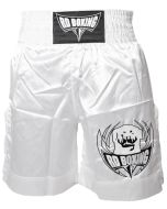 short kick boxing blanc logo noir