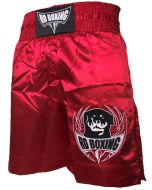 short kick boxing rouge logo noir et blanc