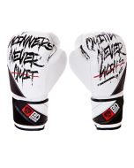 Gants de boxe Rumble V5 CUIR Ltd STATEMENT blanc/noir RD boxing