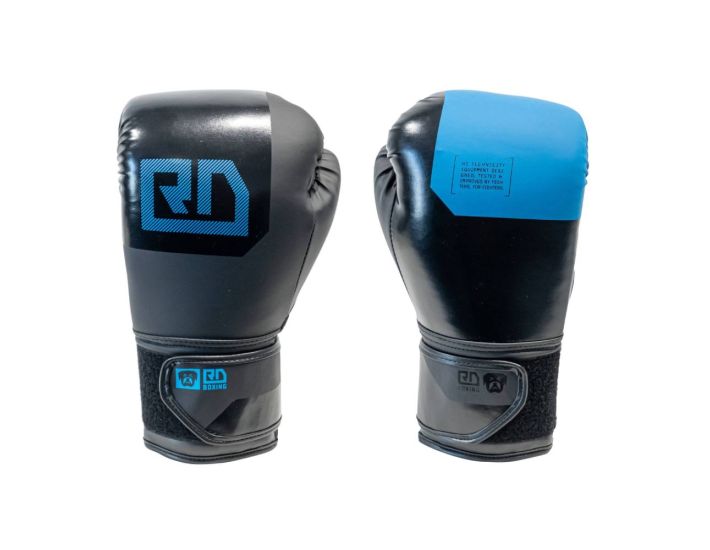 Gants De Boxe Rumble Noir/Bleu BLOCK COLOR V6 RD BOXING