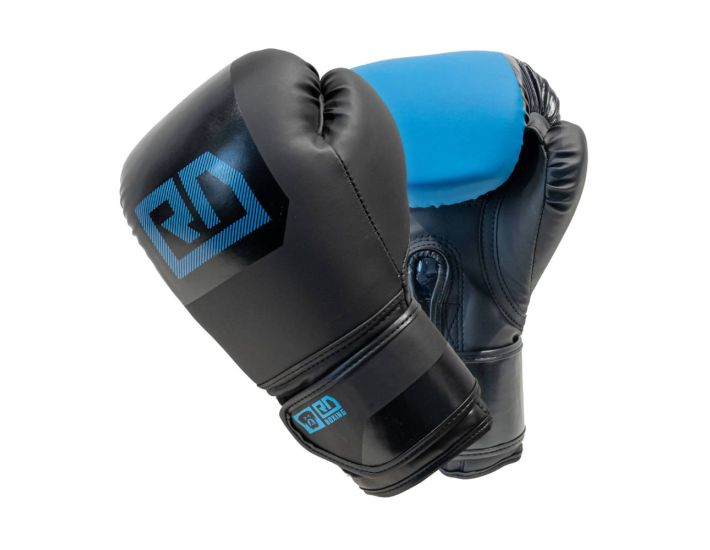 Gants De Boxe Rumble Noir/Bleu BLOCK COLOR V6 RD BOXING