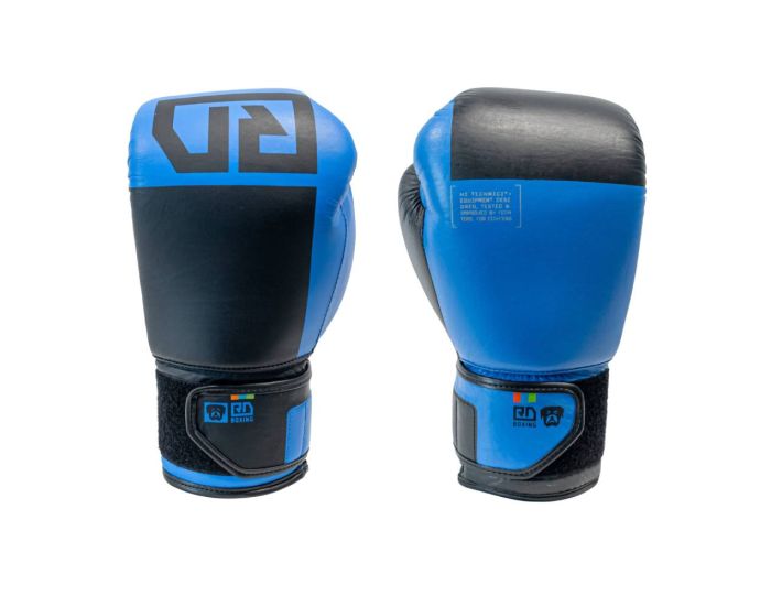 Gants De Boxe Rumble Cuir BLOCK COLOR Bleu/Noir V6 RD BOXING