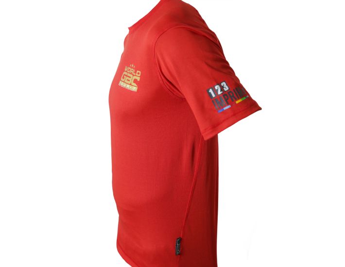 EVENT WEAR : T-shirt respirant WGBC rouge Ltd